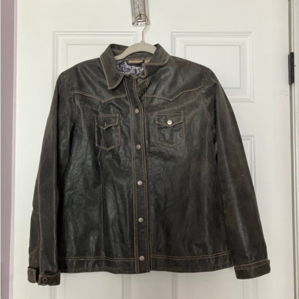 Ruff hewn Leather jacket women’s medium